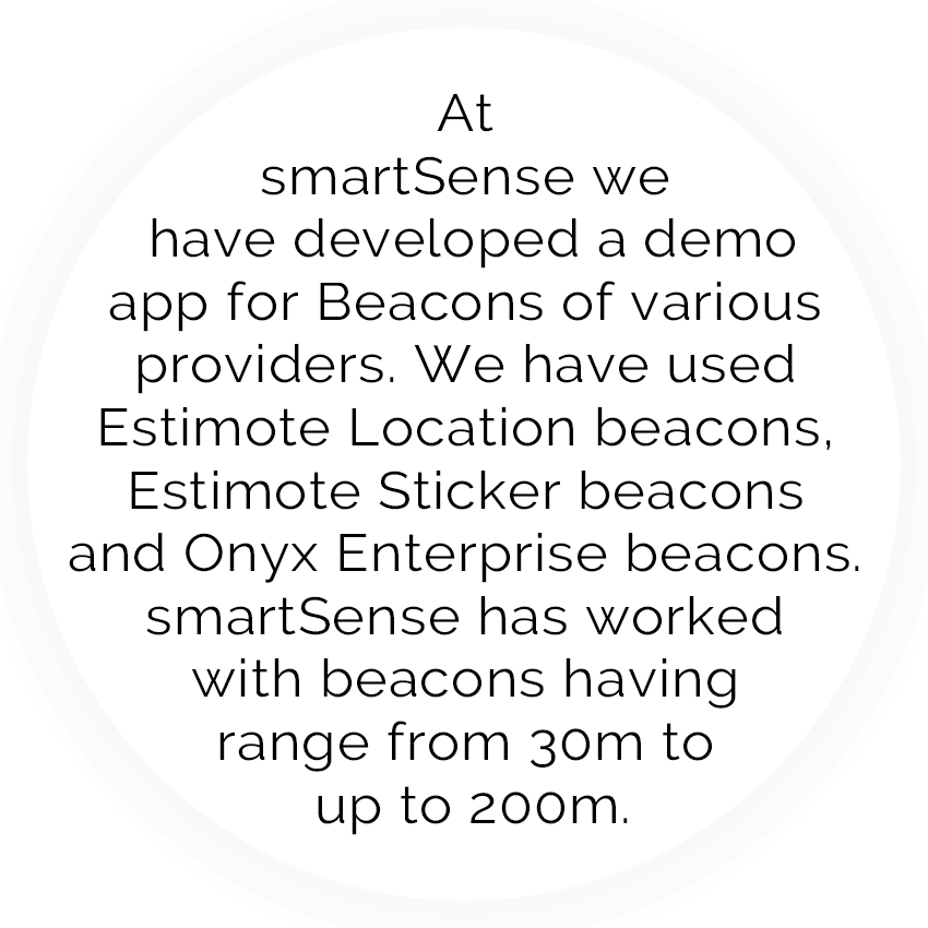 smartSense developed beacons app